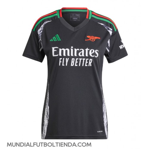 Camiseta Arsenal Segunda Equipación Replica 2024-25 para mujer mangas cortas